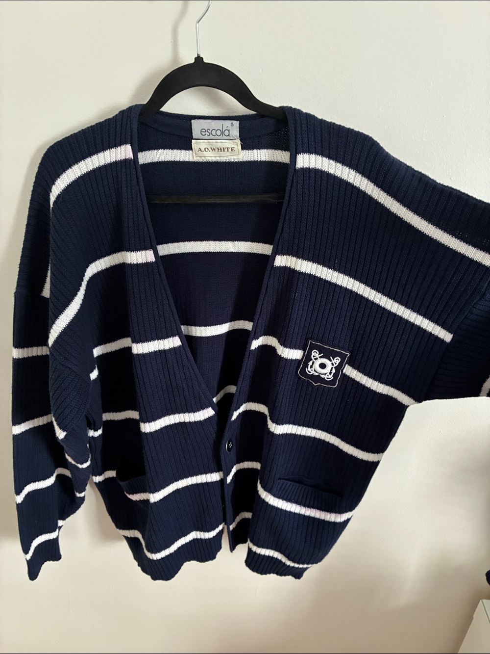 Vintage nautical 100 cotton sweater